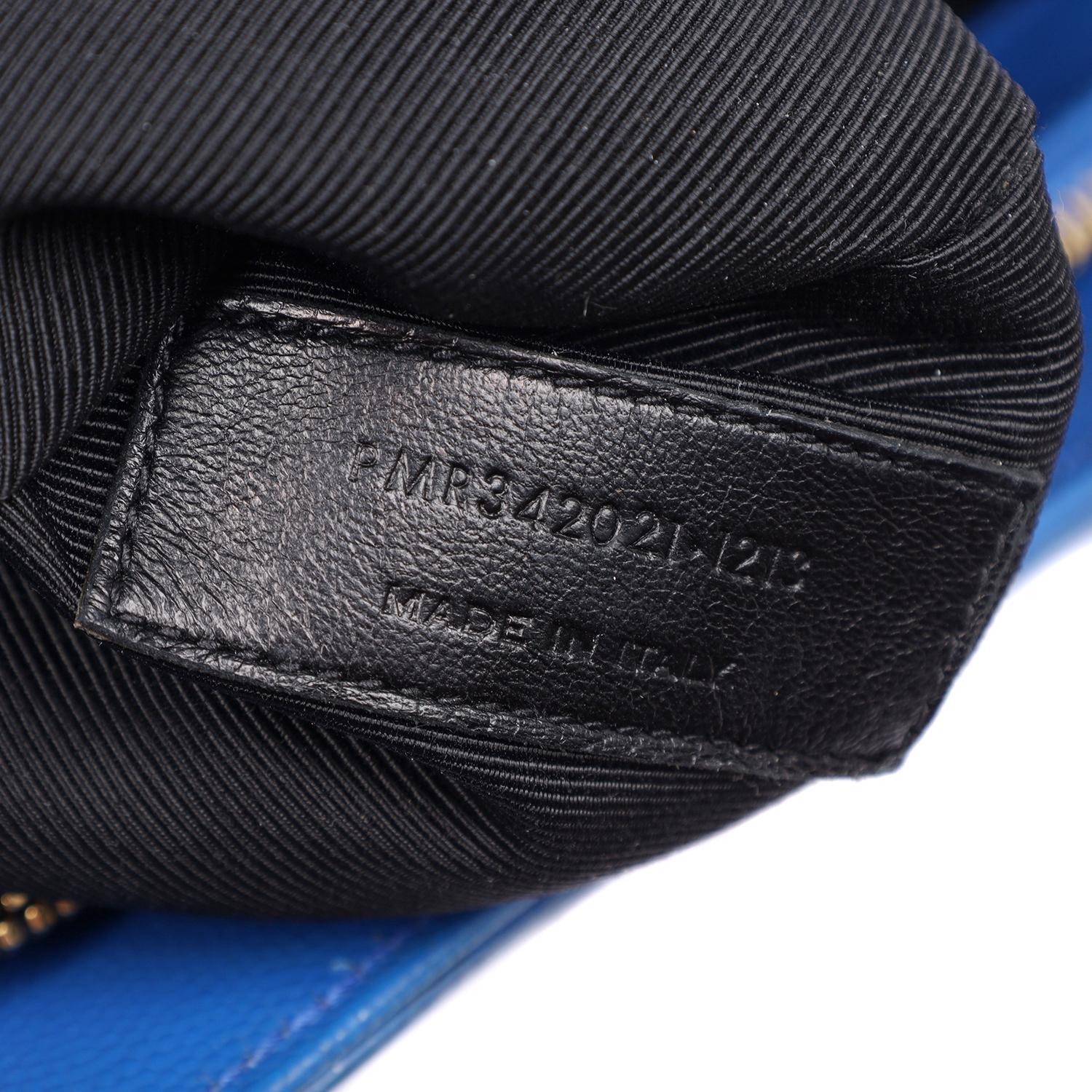 Saint Laurent Grande Cassandre Shopper Tote Blu in vendita 7