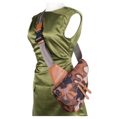 CHRISTIAN DIOR X Peter Doig Denim Soft Camouflage Saddle Mens Crossbody Bag
