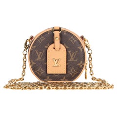 LOUIS VUITTON Monogram Boite Chapeau Necklace Crossbody Mini Brown