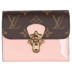 Louis Vuitton Patent Calfskin Monogram Cherrywood Compact Wallet Rose Ballerine