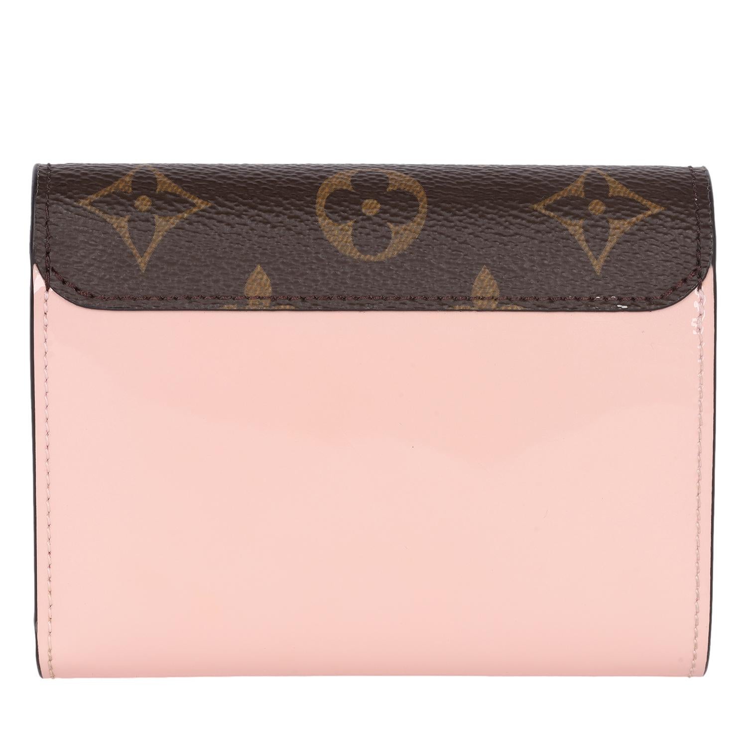 De las mujeres Cartera compacta Louis Vuitton de piel de becerro charolada con monograma de cerezo Rose Ballerine en venta