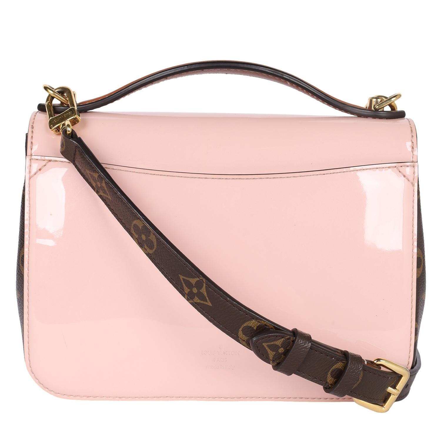 LOUIS VUITTON Ballerine en cuir de veau verni Monogram Cherrywood BB Rose en vente 1