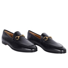 Gucci Women's Jordaan Black Leather Horsebit Loafers, Size 36, Italy