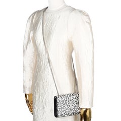 Sac à main « Kate » Saint Laurent des années 2010, en cuir de veau, motif léopard et monogramme
