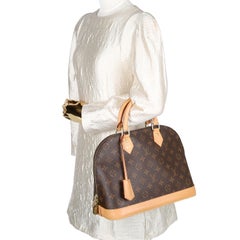 Borsa a tracolla Alma in tela Monogram Louis Vuitton 2017 con finiture in pelle