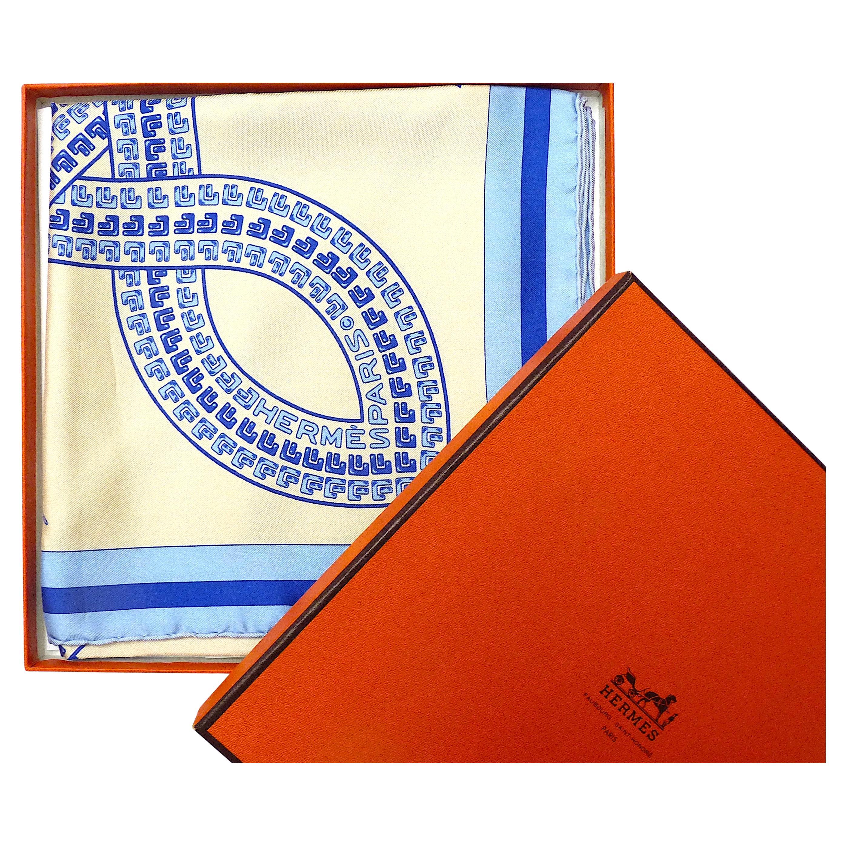Hermes Silk Scarf Special Edition Ciments Français, Vintage from 1981 For Sale