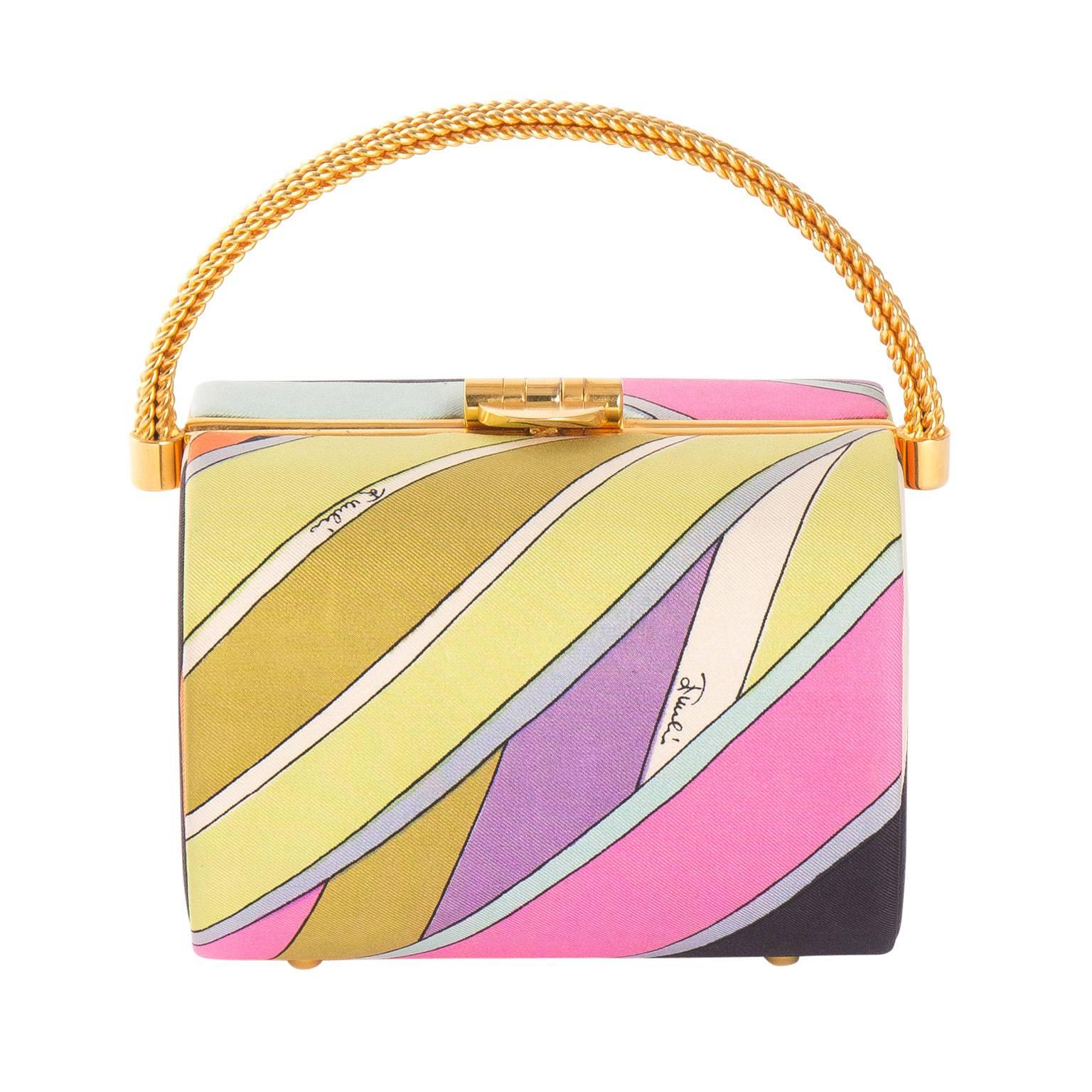 vintage emilio pucci hard case 'box' purse by funky finders