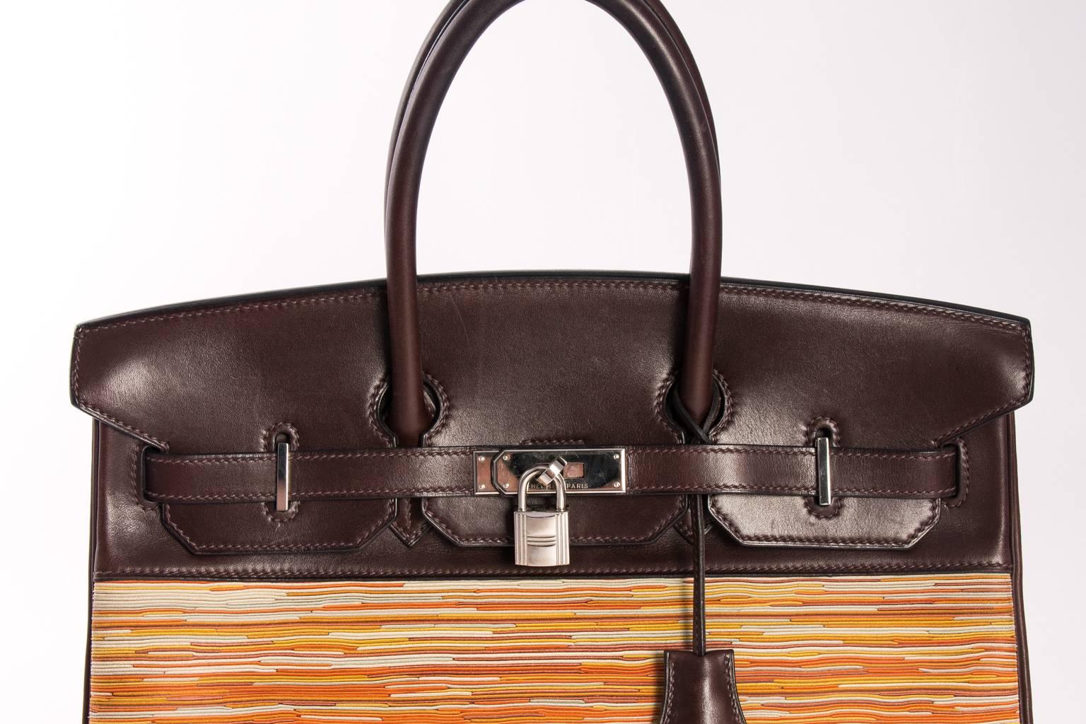 Brown Hermès Vibrato handbag. For Sale