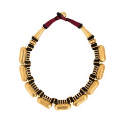 Gold Plated Tube Necklace