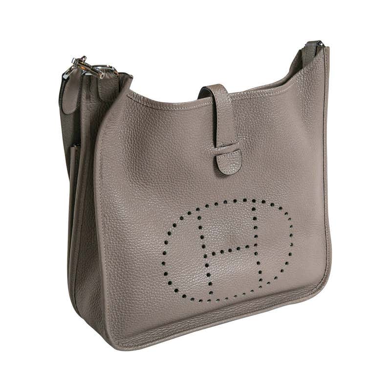 Hermes Clemence Leather Evelyne III GM Bag in Taupe Leather at 1stDibs ...