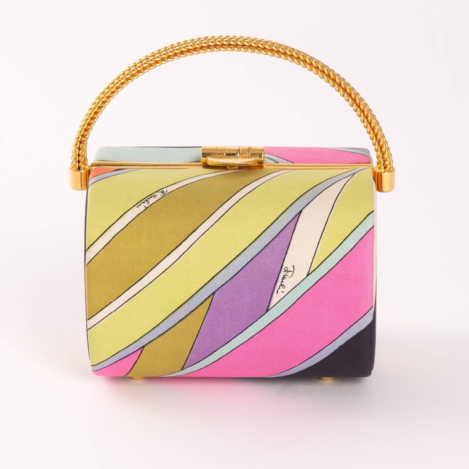 vintage emilio pucci hard case 'box' purse by funky finders 2