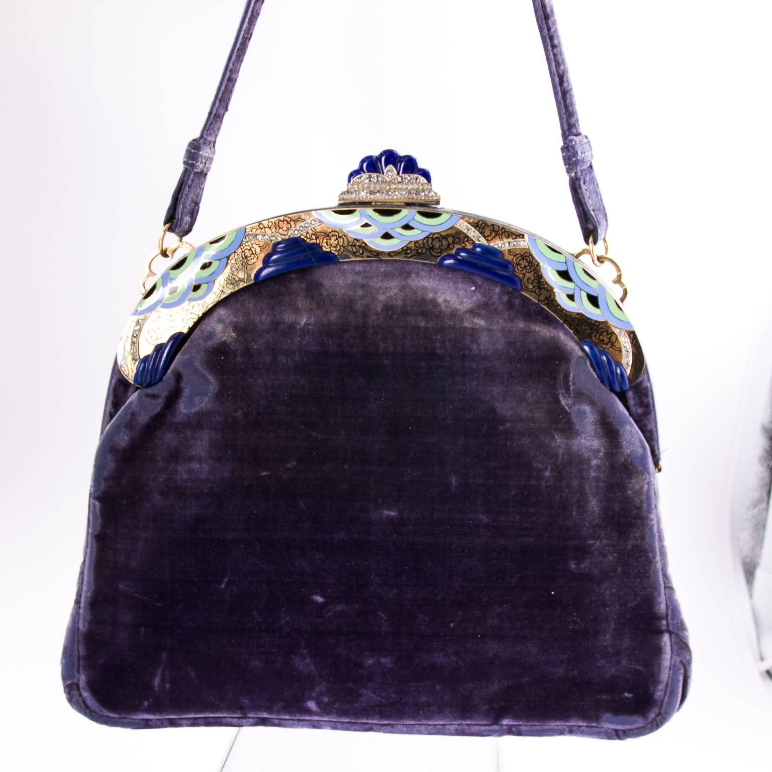 1920's French Art Deco Evening Bag  For Sale 2