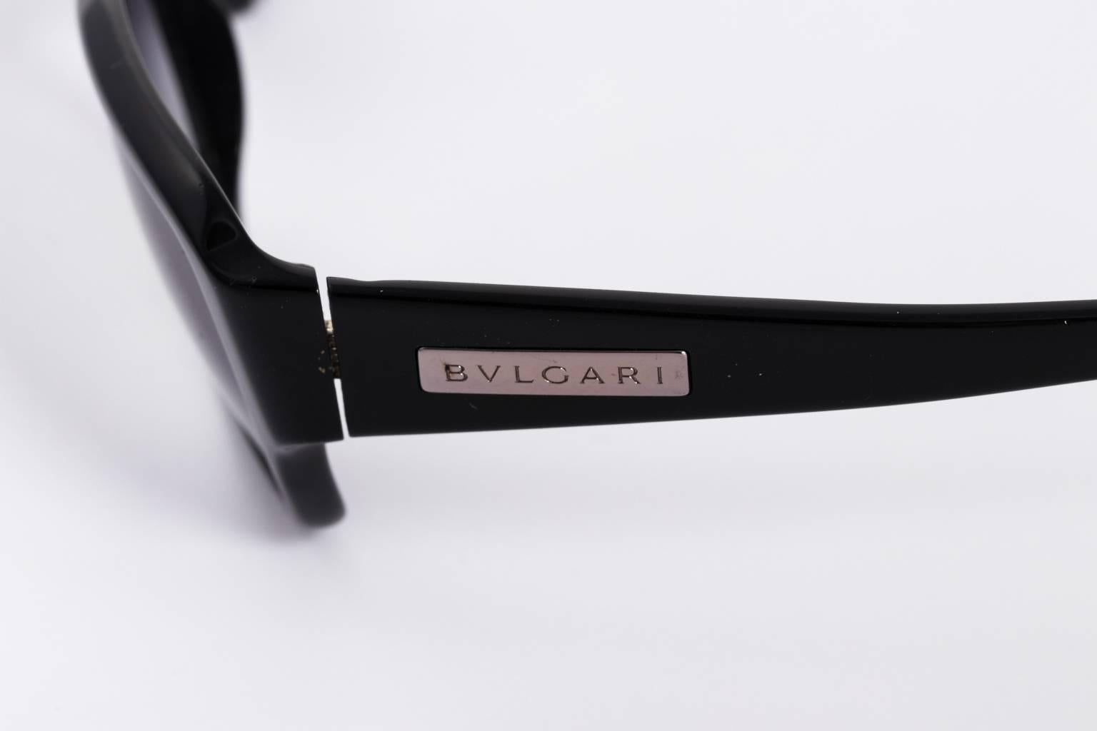 Black Contemporary black Bulgari sunglasses For Sale