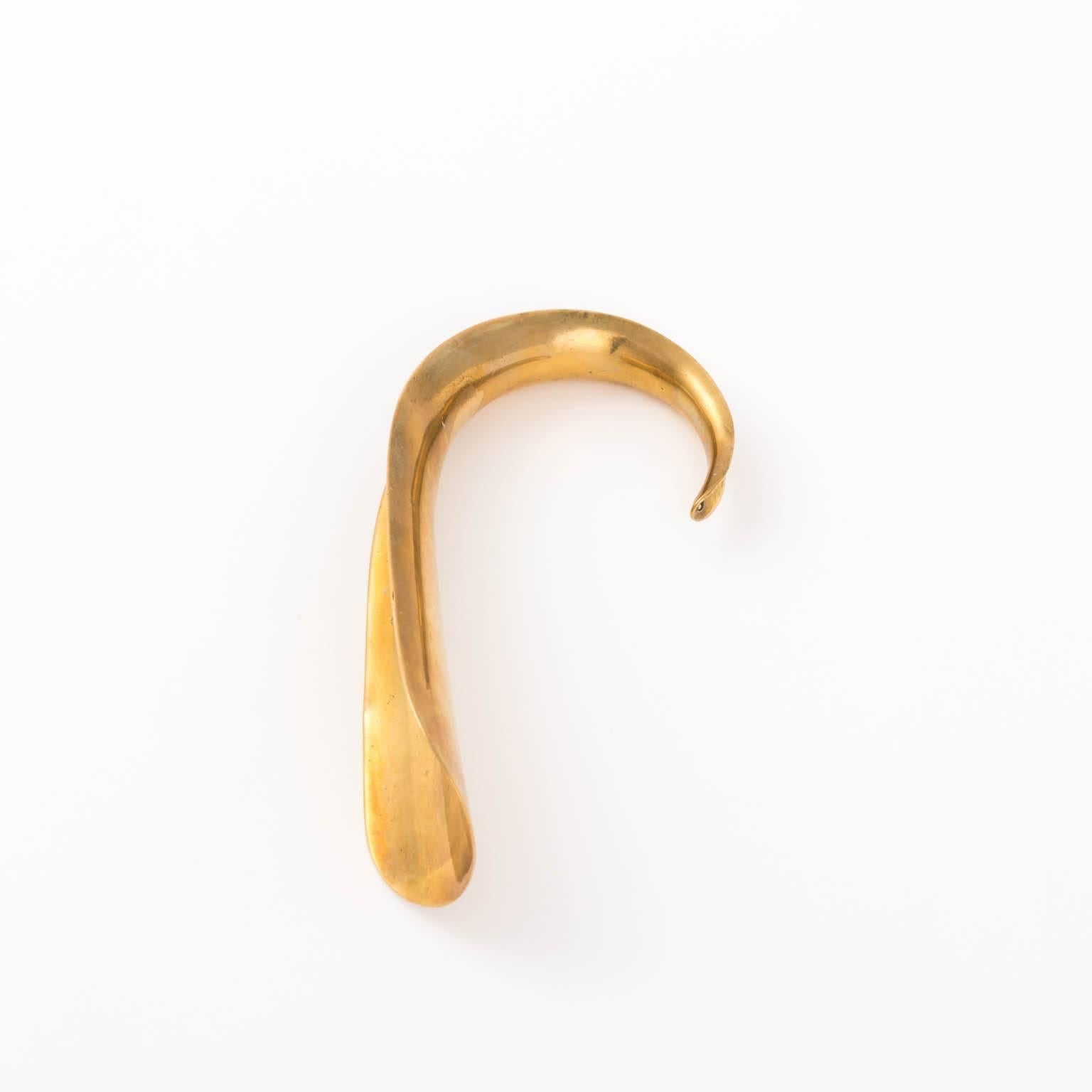 Brass Shoe Horn ca. 1870 In Good Condition In Stamford, CT