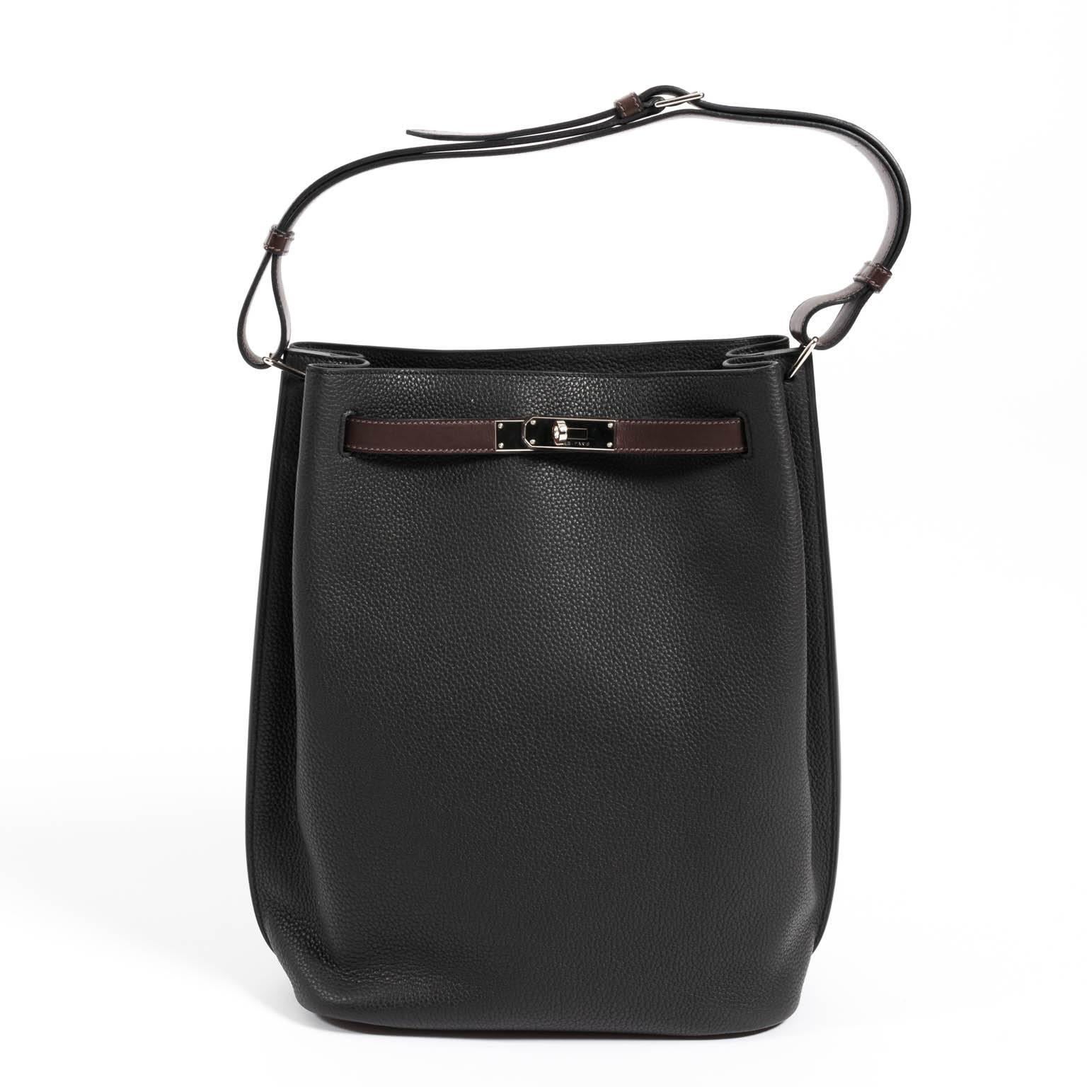 Hermes So Kelly Black Hand Bag For Sale 1