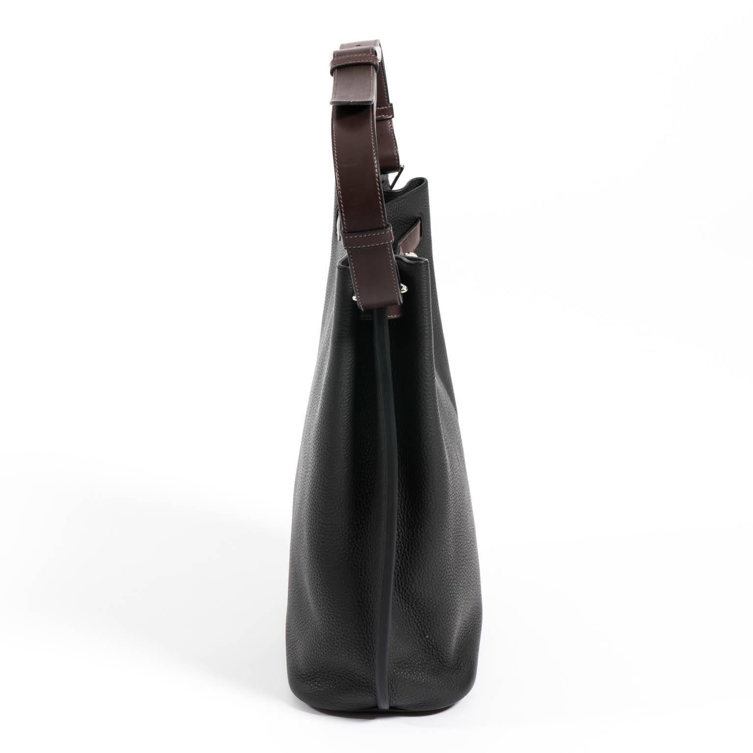 Hermes So Kelly Black Hand Bag For Sale 3
