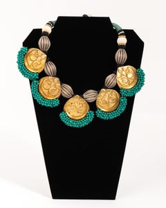 Turquoise Boho Seed Necklace