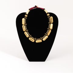 Gold Plated Tube Necklace