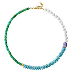 Turquoise Celestia Necklace - by Bombyx House