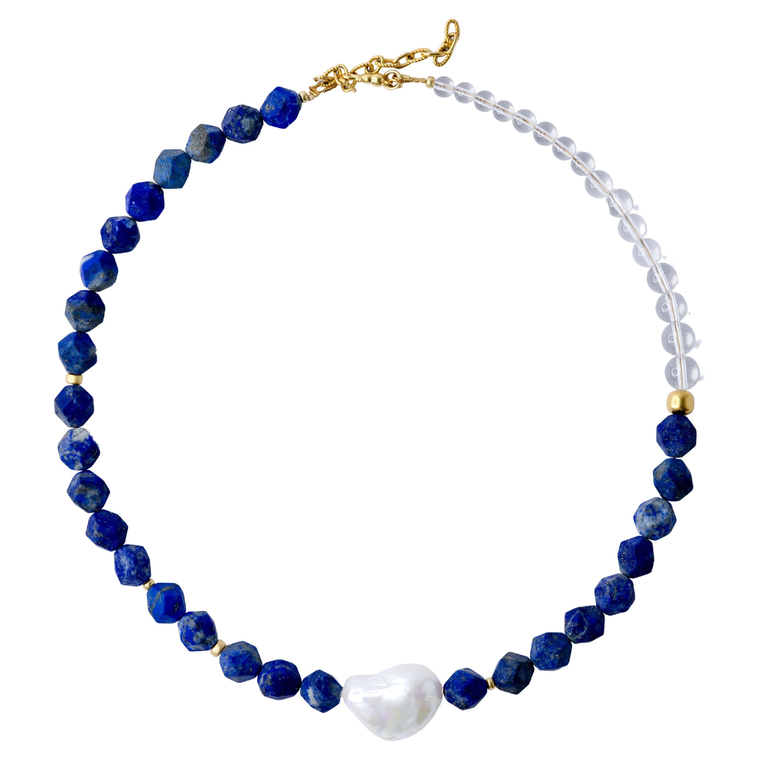 Lazulite Lapis Lazuli Necklace - by Bombyx House