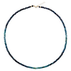 Collier de tourmaline indicolite dégradée en or 14 carats par Bombyx House