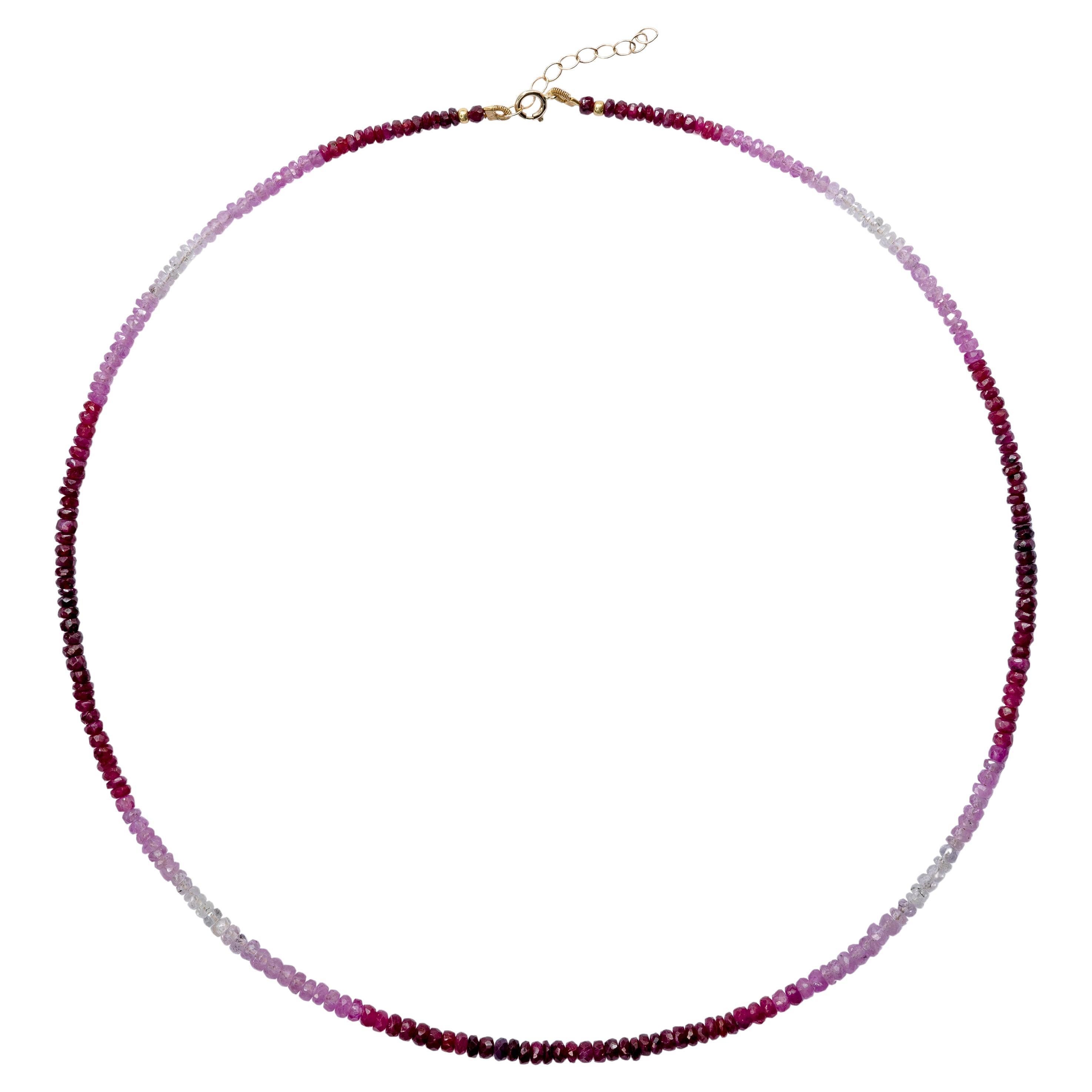 Collana Ombre di rubini di luglio in oro 14K - da Bombyx House in vendita