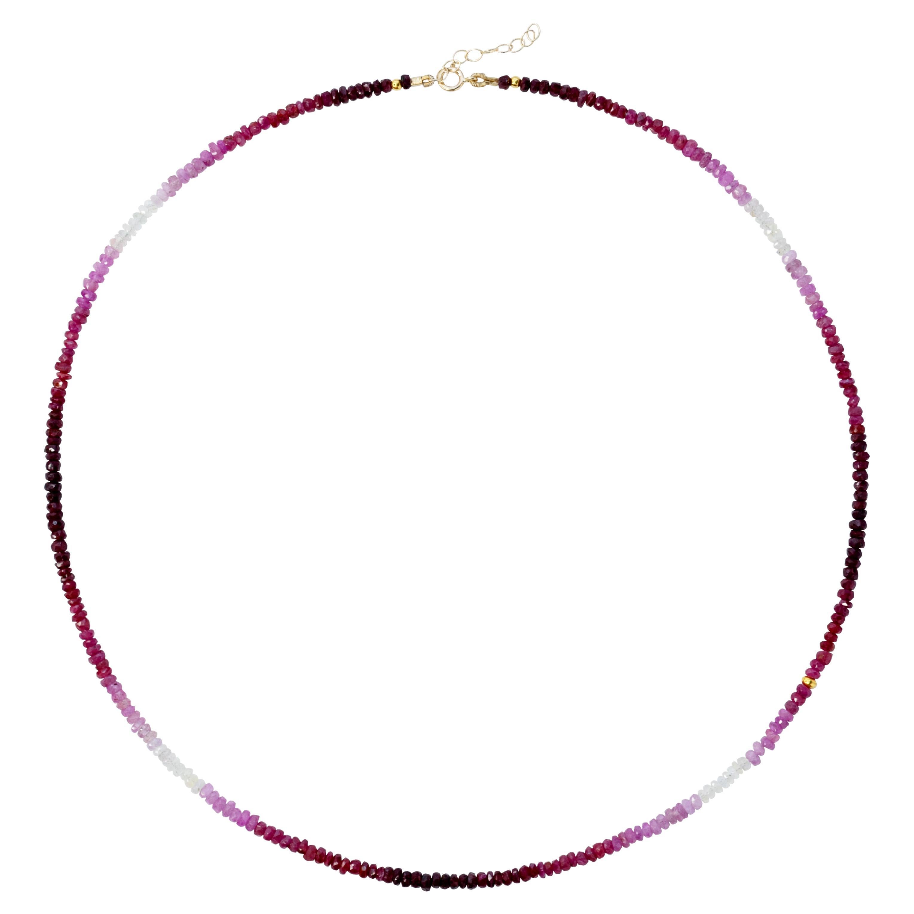 Collana Ombre di rubini di luglio in oro 14K II - da Bombyx House in vendita