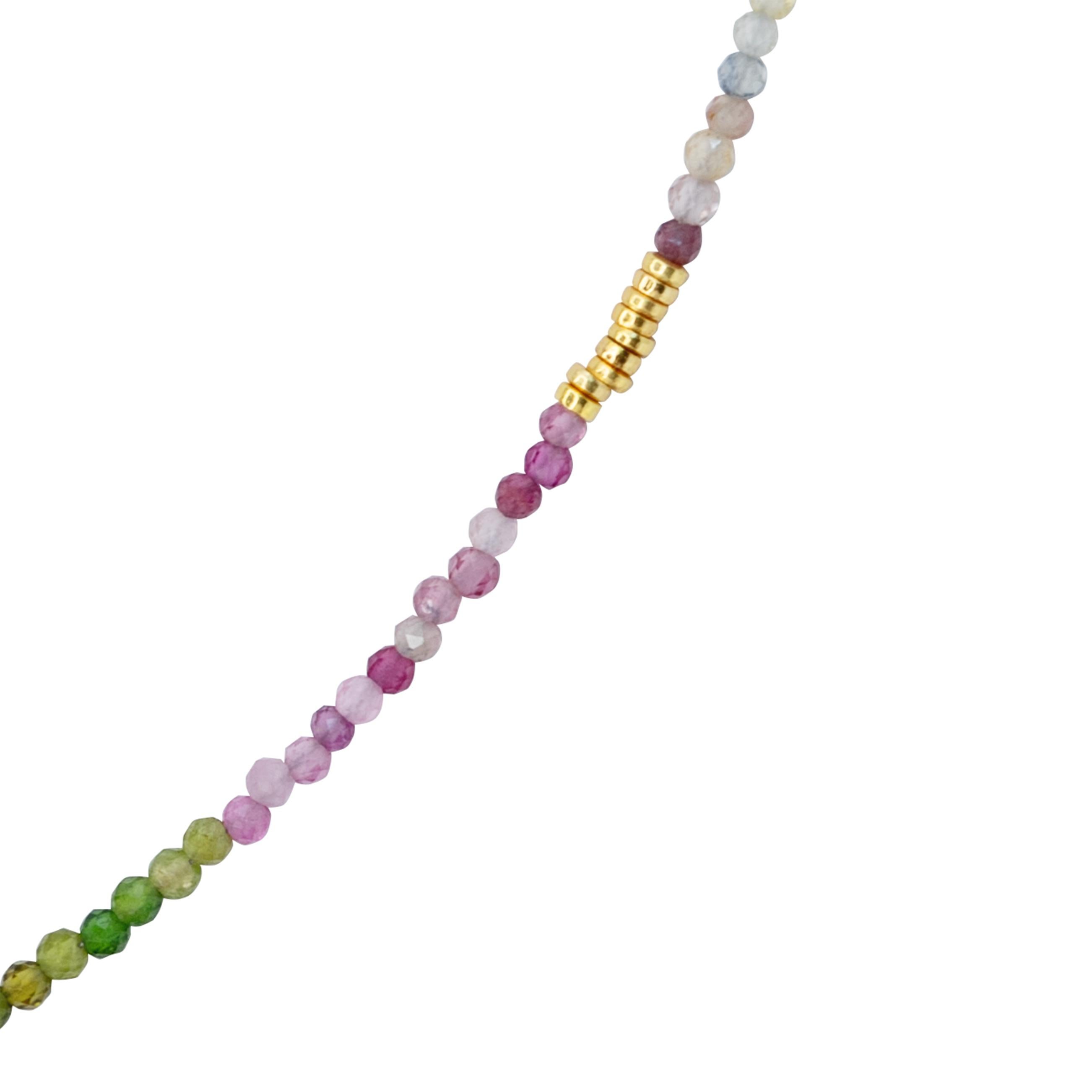 Collar Tiny Rainbow Tourmaline Oro 14k -by Bombyx House Cuenta en venta