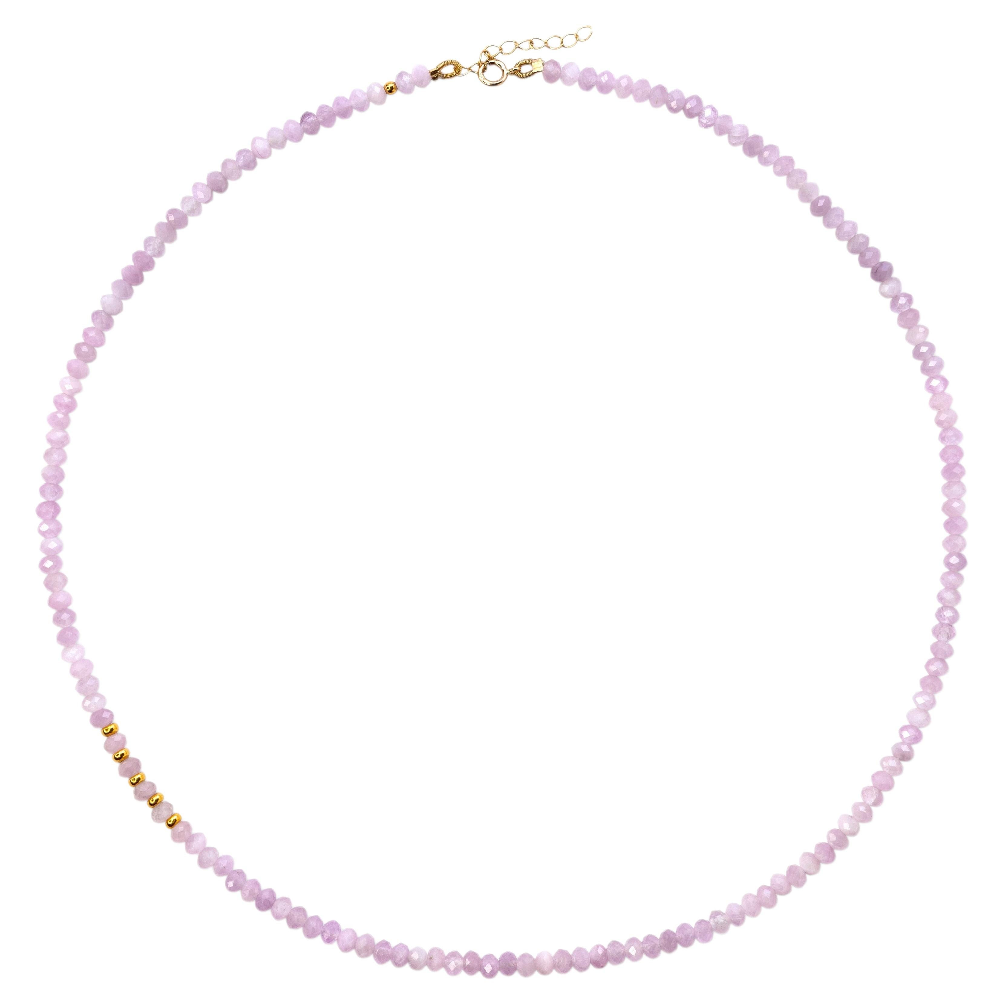 Collana di perle d'oro di Kunzite, Gioielleria artigianale