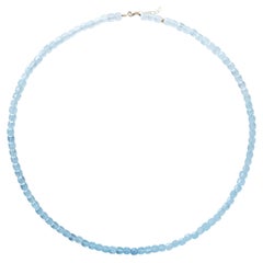 Collana cubista con acquamarina, Gioielli artigianali