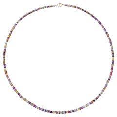 Rainbow Sapphire Necklace, Handcrafted Fine Jewelry
