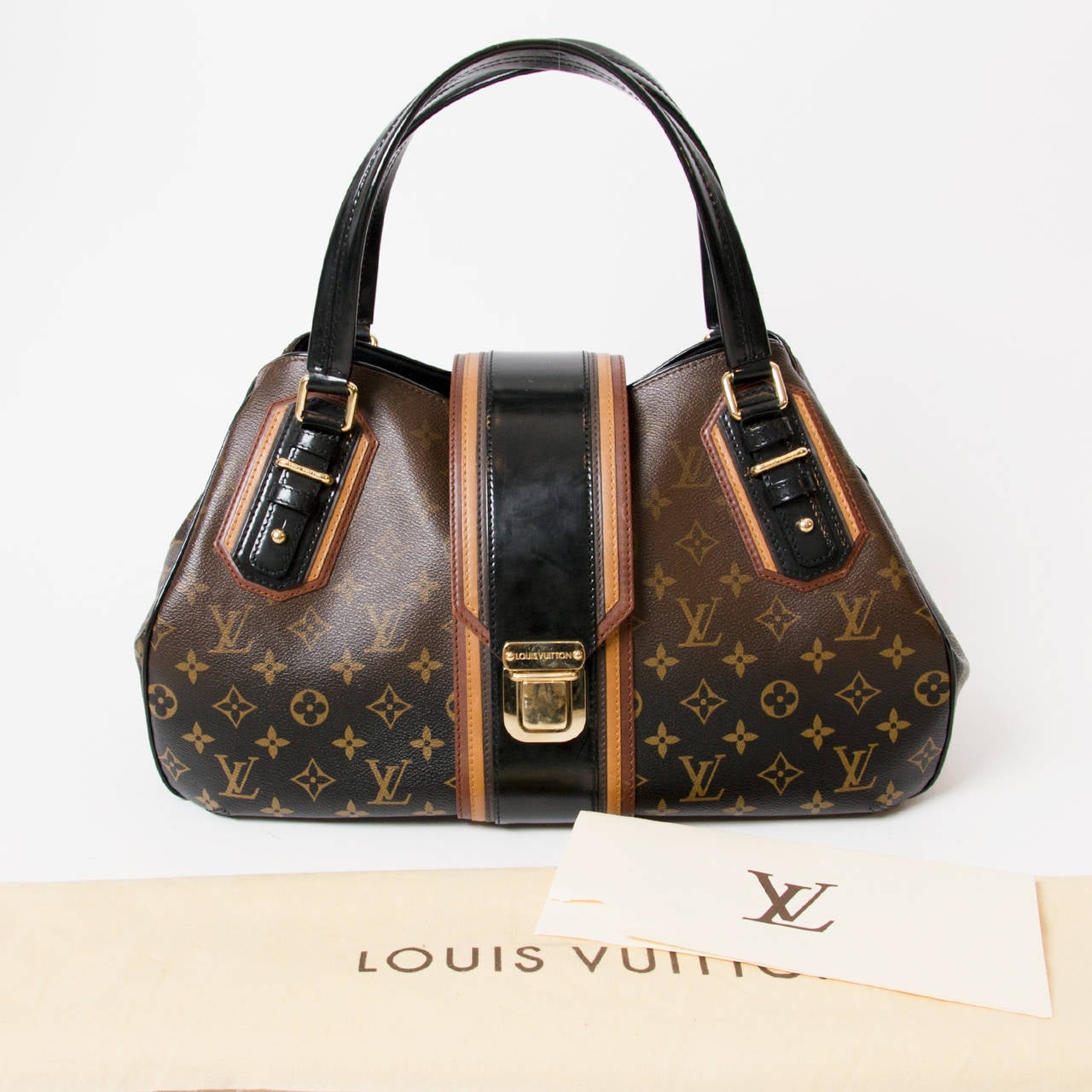 Louis Vuitton Limited Edition Noir Monogram Mirage Griet Bag In Excellent Condition In Antwerp, BE