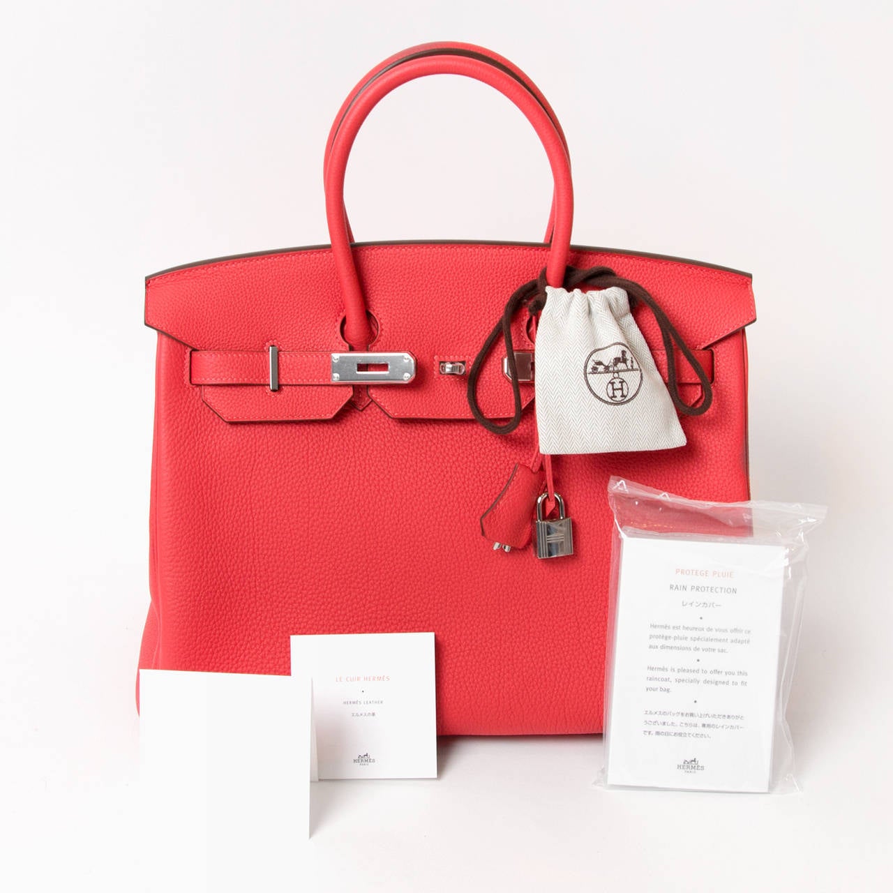 Brand New Hermes Togo Birkin 35 cm Rouge Pivoine PHW at 1stdibs  