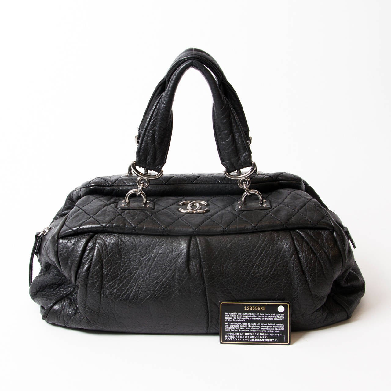 Vintage Authentic Doctor Bag Black Leather 