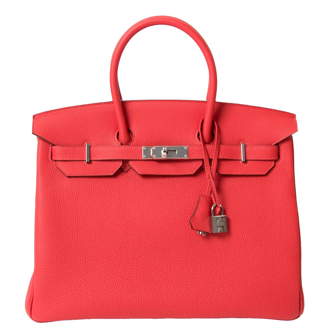 Brand New Hermes Togo Birkin 35 cm Rouge Pivoine PHW