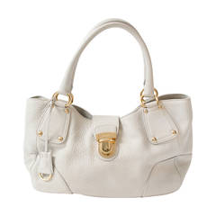 Prada Off White Shopping Vit. Daino Top Handle