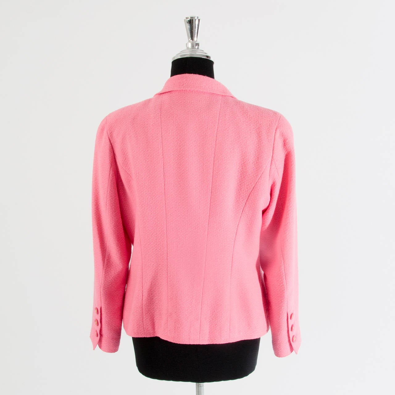 pink boucle blazer