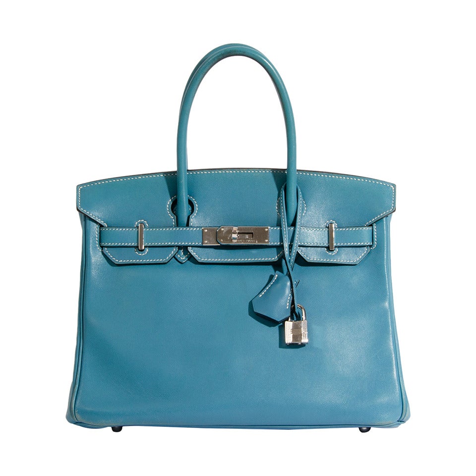 Hermès Birkin 30 Swift Blue Jean Bag