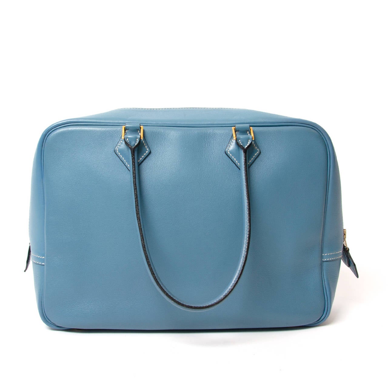 Herms Plume Blue Jean Top Handle Bag at 1stdibs  