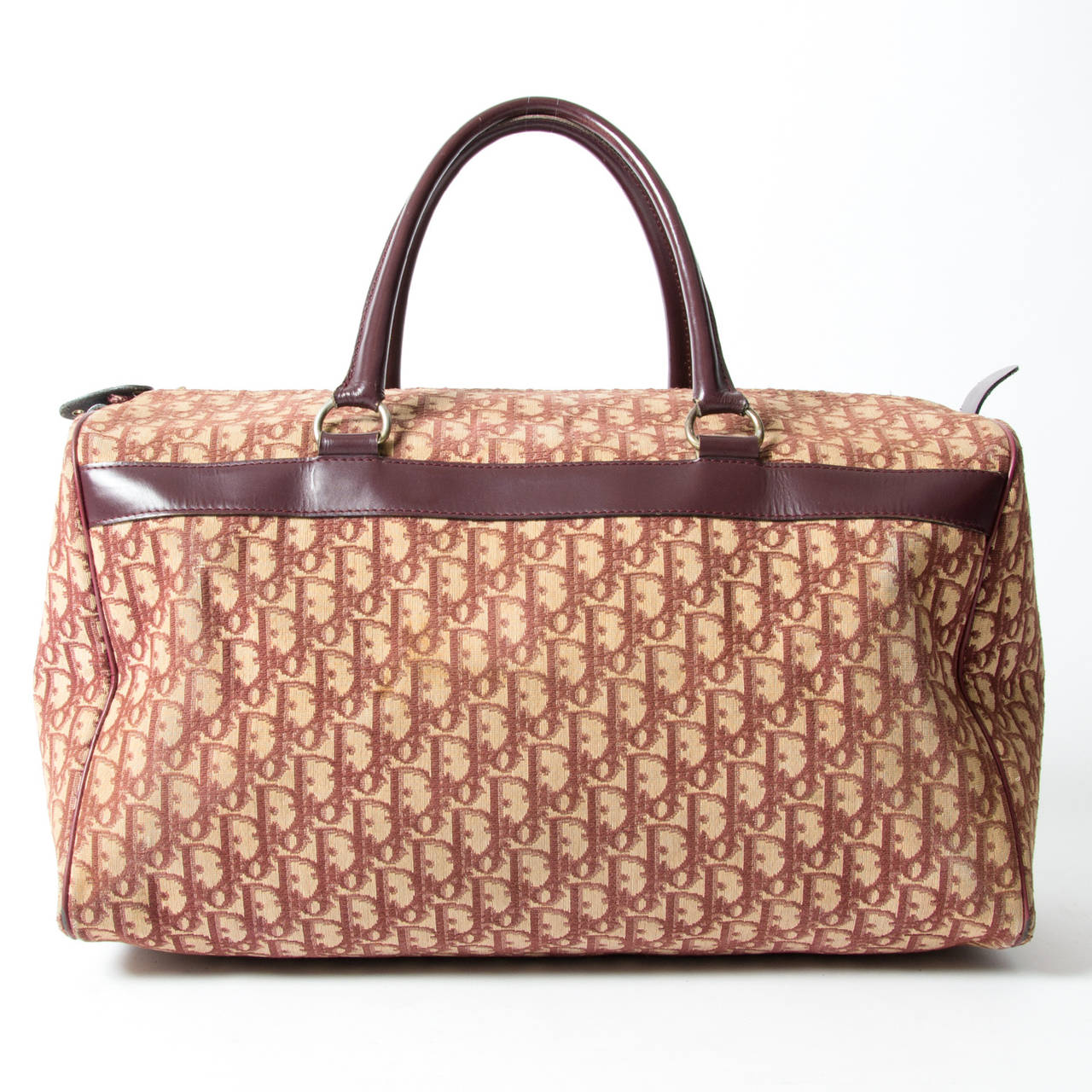 Dior Navy Monogram Travel Bag In Excellent Condition In Antwerp, BE