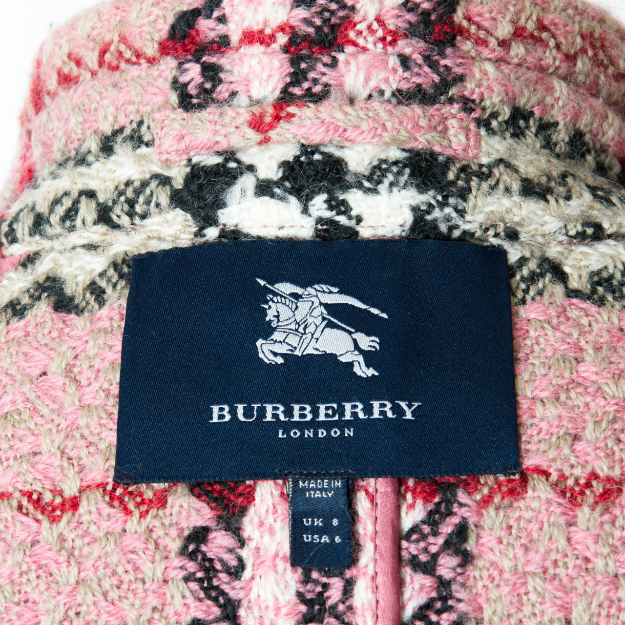 Women's Burberry Pink Checkered Trench Coat