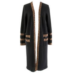 Chanel Black And Gold Cashmere Cardigan