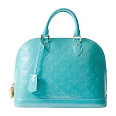 Authenticated Used Louis Vuitton Alma PM Blue Handbag Women's Epi Denim  M51052 