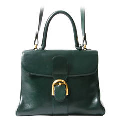 Delvaux Dunkelgrün Brillant MM GHW