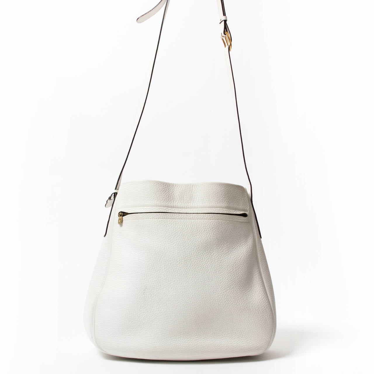 Delvaux Faust White Shoulder Bag In Good Condition In Antwerp, BE