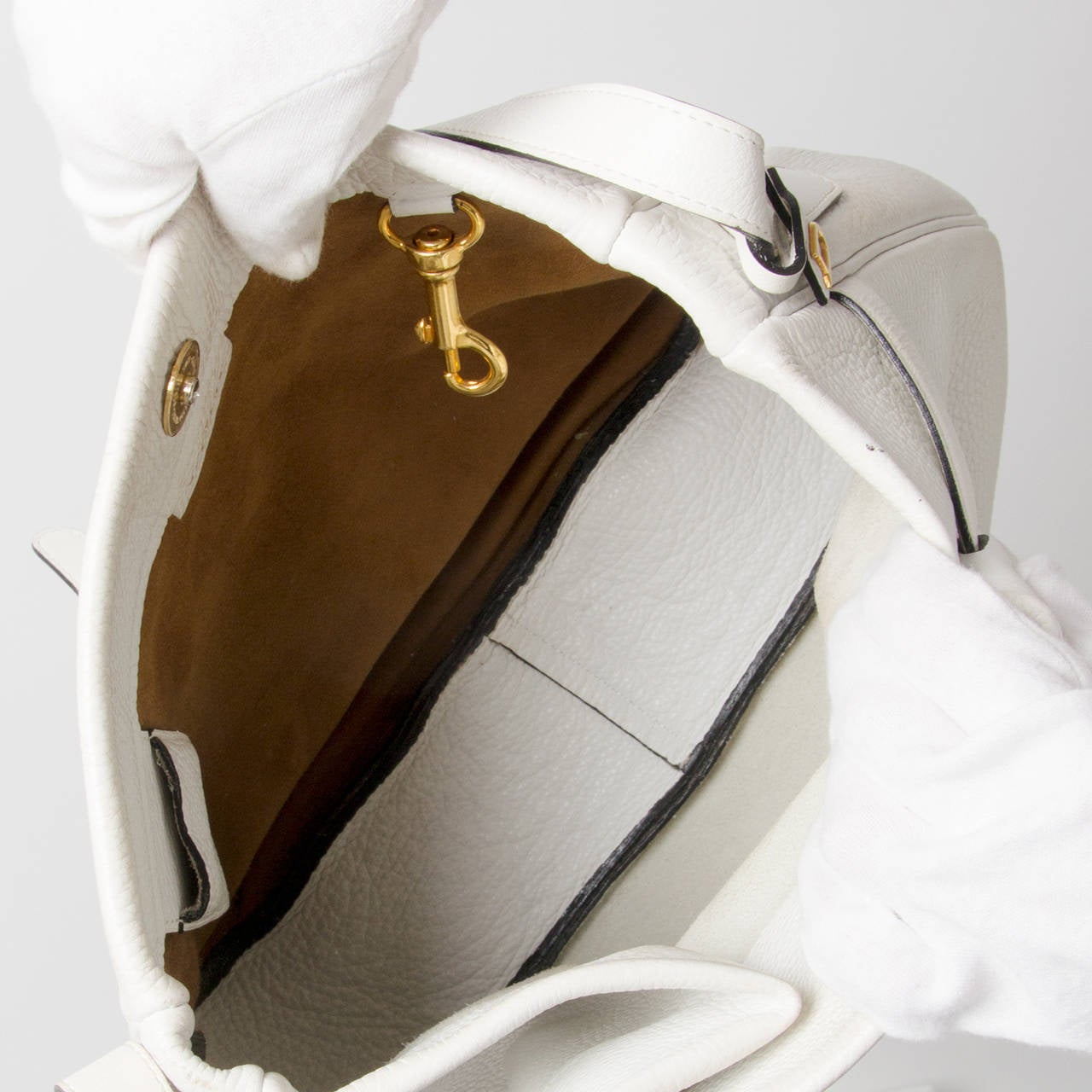 Delvaux Faust White Shoulder Bag 1