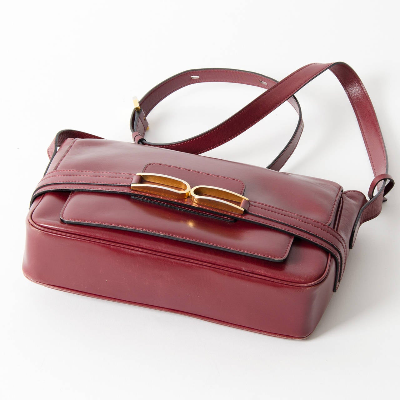 Delvaux Brillant Bordeaux PM In Good Condition In Antwerp, BE