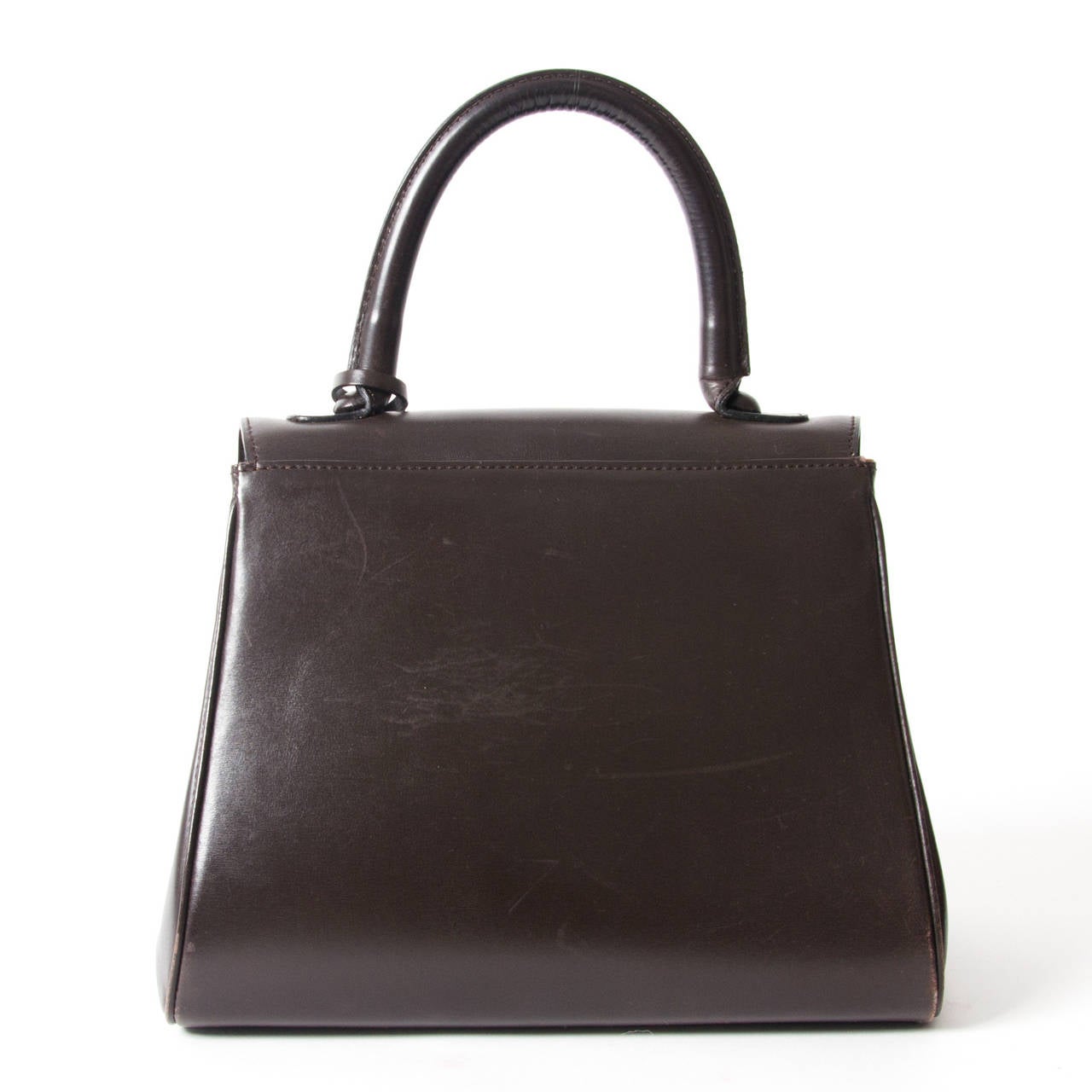 Delvaux Brillant Chocolate Brown PM In Good Condition In Antwerp, BE