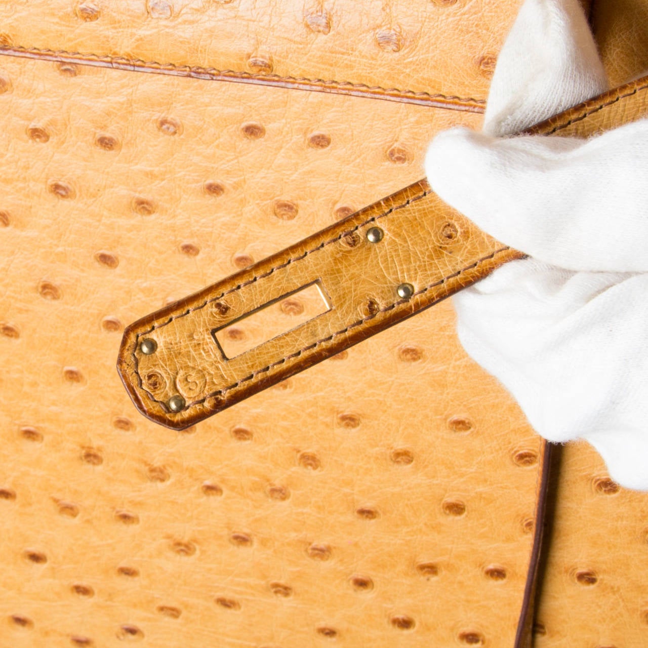 Hermes Kelly Ostrich GHW For Sale at 1stdibs