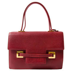 Delvaux Red Top Handle Bag